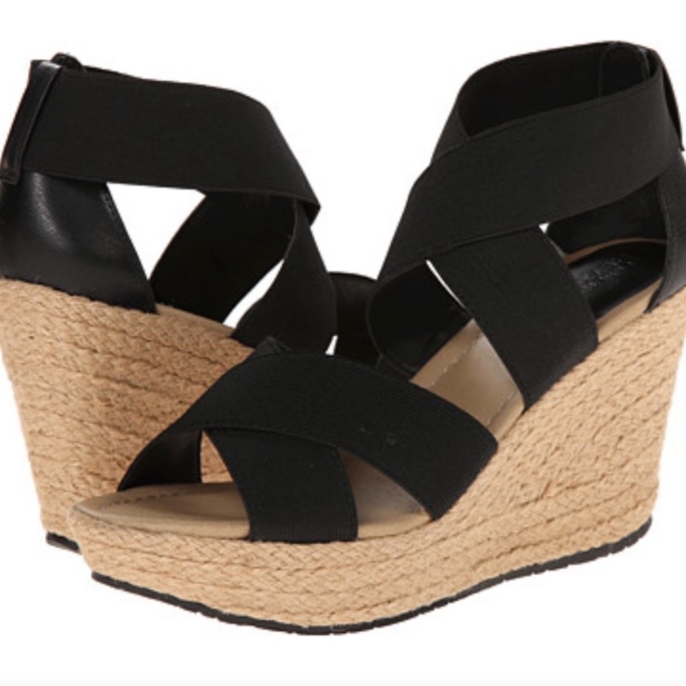Kenneth Cole Reaction Wedges Platform Black Size 6.5